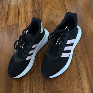 Adidas Black/White/Light Pink Sneakers